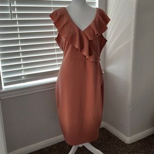 peach dress